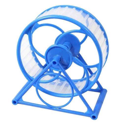 rueda de ejercicio SZMYLED Rueda de ejercicio de plástico para animales pequeños pequeñas mascotas 18 x 18 x 11 cm erizos azul disco silencioso antideslizante para hámsteres 
